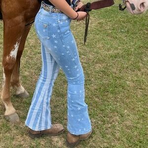 Celebrity Ace Star Flare Jeans size 3 patriotic